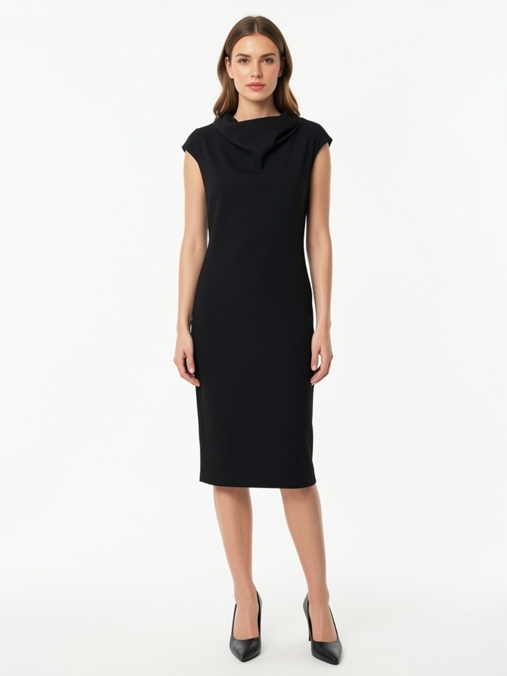 Lord & Taylor sleeveless cowl neck cocktail dress size 8 normcore